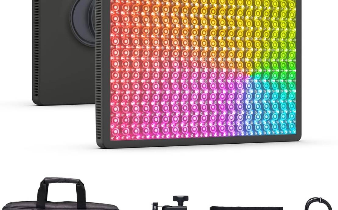 Aputure Amaran Pano P120c RGB COB LED Soft 120c Light Panel + Softbox + Stand