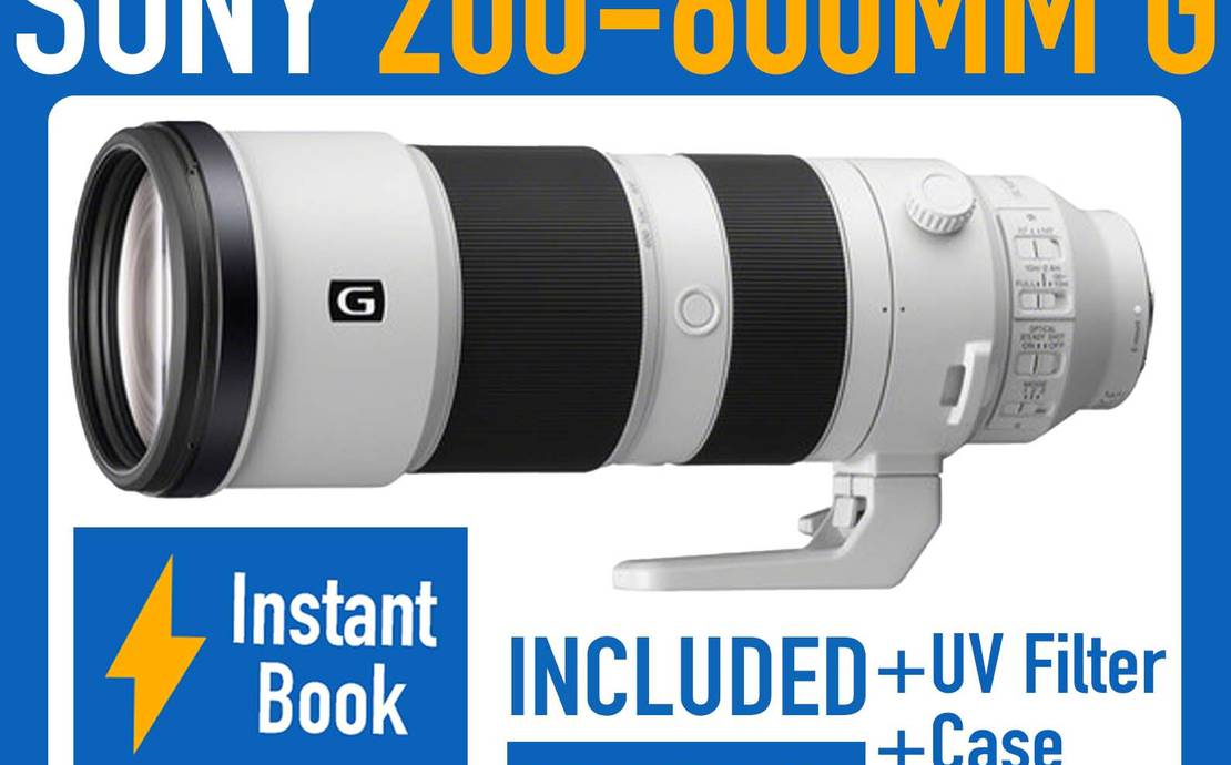 Sony FE 200-600mm f/5.6-6.3 G OSS Lens Zoom Camera E-Mount w/Case - SEL200600G