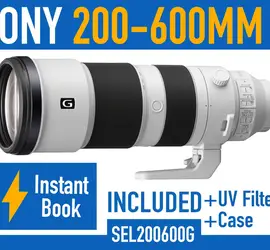 Sony FE 200-600mm f/5.6-6.3 G OSS Lens Zoom Camera E-Mount w/Case - SEL200600G