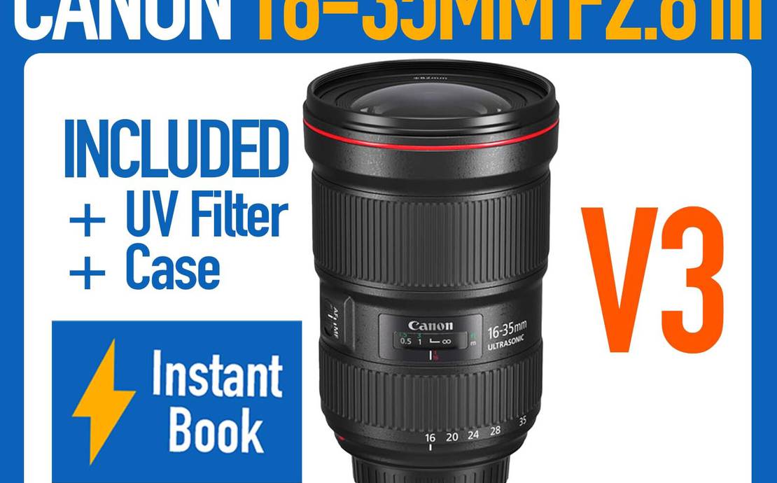 Canon EF 16-35mm f/2.8L III USM Mark 3 Lens Wide Zoom EF Mount Camera - 0573C002