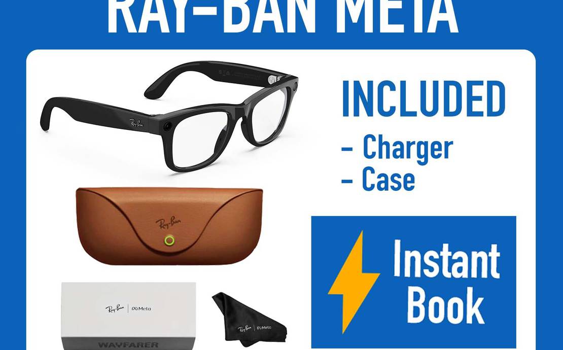 Ray-Ban Meta AI Wayfarer Glasses 12 MP Video Camera Clear / Black - RayBan (IE)