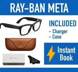 Ray-Ban Meta AI Wayfarer Glasses 12 MP Video Camera Clear / Black - RayBan (IE)