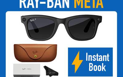 Ray-Ban Meta AI Wayfarer Glasses Video Sunglasses Polarized Black - RayBan (IE)
