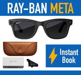 Ray-Ban Meta AI Wayfarer Glasses Video Sunglasses Polarized Black - RayBan (IE)