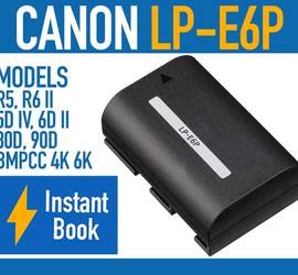 Canon LP-E6P Lithium-Ion Battery for R5, R6 Mark II, 5D IV, 6D, 90D, BMPCC 4k IE