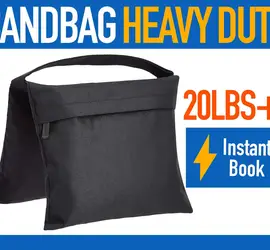 Heavy Duty Filled Sandbags - Black - 20lbs+