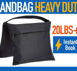 Heavy Duty Filled Sandbags - Black - 20lbs+