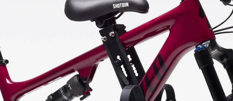 Kids ride shotgun-bike seat