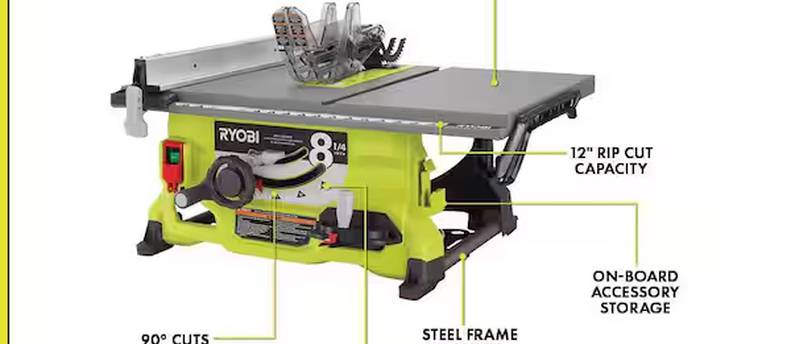 RYOBI RTS08 Portable 8¼-Inch Table Saw – 13 Amp