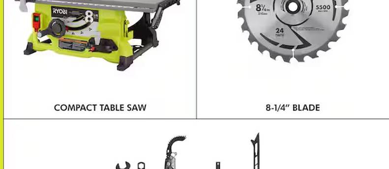 RYOBI RTS08 Portable 8¼-Inch Table Saw – 13 Amp