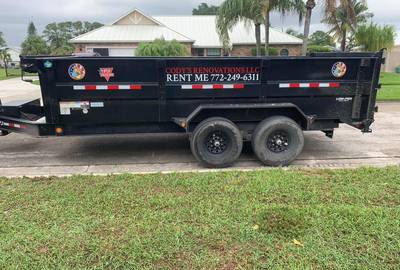 16 Foot Dump Trailer Rental (16,000lb capacity)