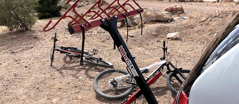 Velocirax 4 mountain bike vertical hitch rack