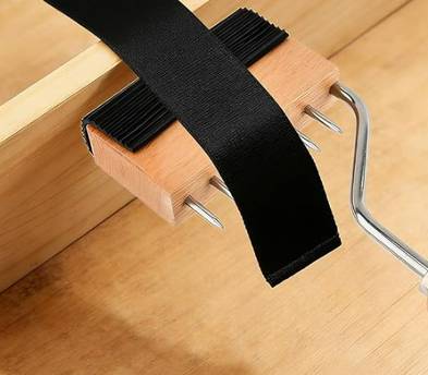 Pneumatic Upholstery Stapler (22 Gauge) & Gooseneck Webbing Stretcher