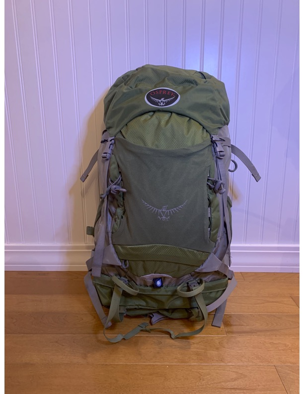 Rent Osprey Kestrel 48 Liter Pack (Green and Gray) in Hartford, VT